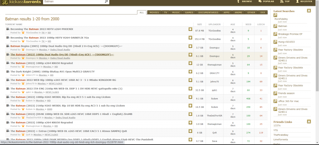 download from Kickass Torrents?